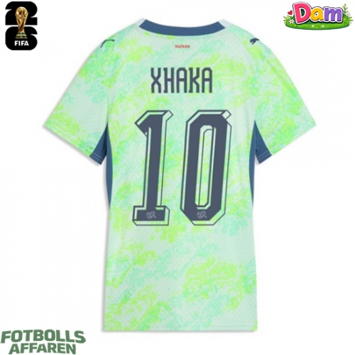 Schweiz Granit Xhaka #10 Bortatröja Kvinnor VM 2026 Kortärmad